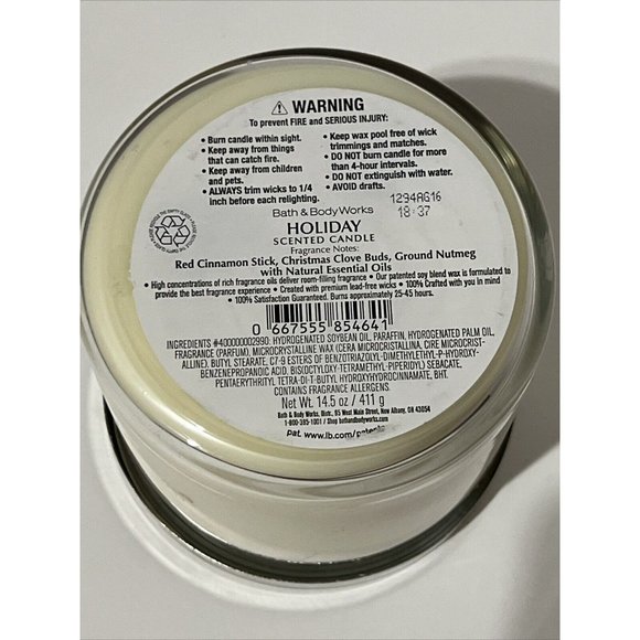 NEW Bath & Body Works HOLIDAY Scented Candle 3 Wick 14.5 oz Large Christmas - Picture 7 of 10